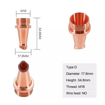 Dissipação de calor da máquina de soldadura M16 do laser do bocal D17.8 boa
