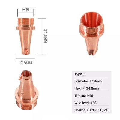 Bocal do cortador do laser do bocal D17.8 da soldadura de laser da altura 34.8mm
