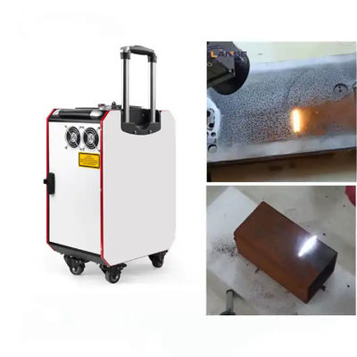 O tipo máquina de limpeza da caixa do trole do laser para o óleo da remoção de oxidação do metal lubrifica limpo
