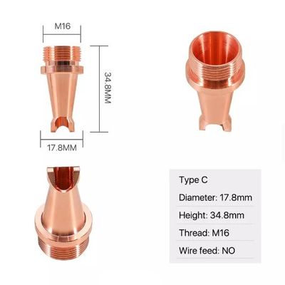 peças da máquina de soldadura do laser do bocal da soldadura de laser M16 de 17.8mm