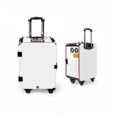 O tipo máquina de limpeza da caixa do trole do laser para o óleo da remoção de oxidação do metal lubrifica limpo